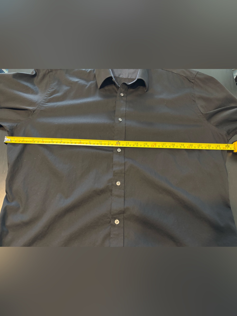 Ted Baker Endurance Black Long Sleeve Button Down Dress Shirt Neck Size 17 - Picture 5 of 6